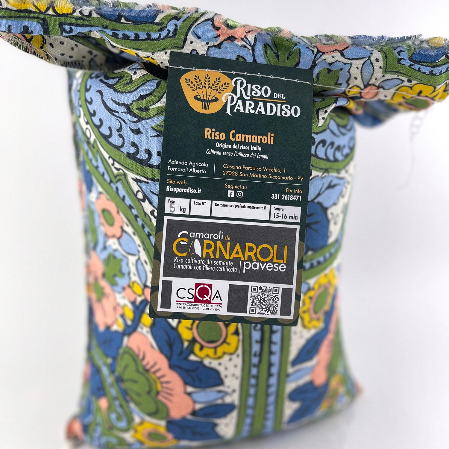 Riso Carnaroli in tela 5kg - Riso del paradiso