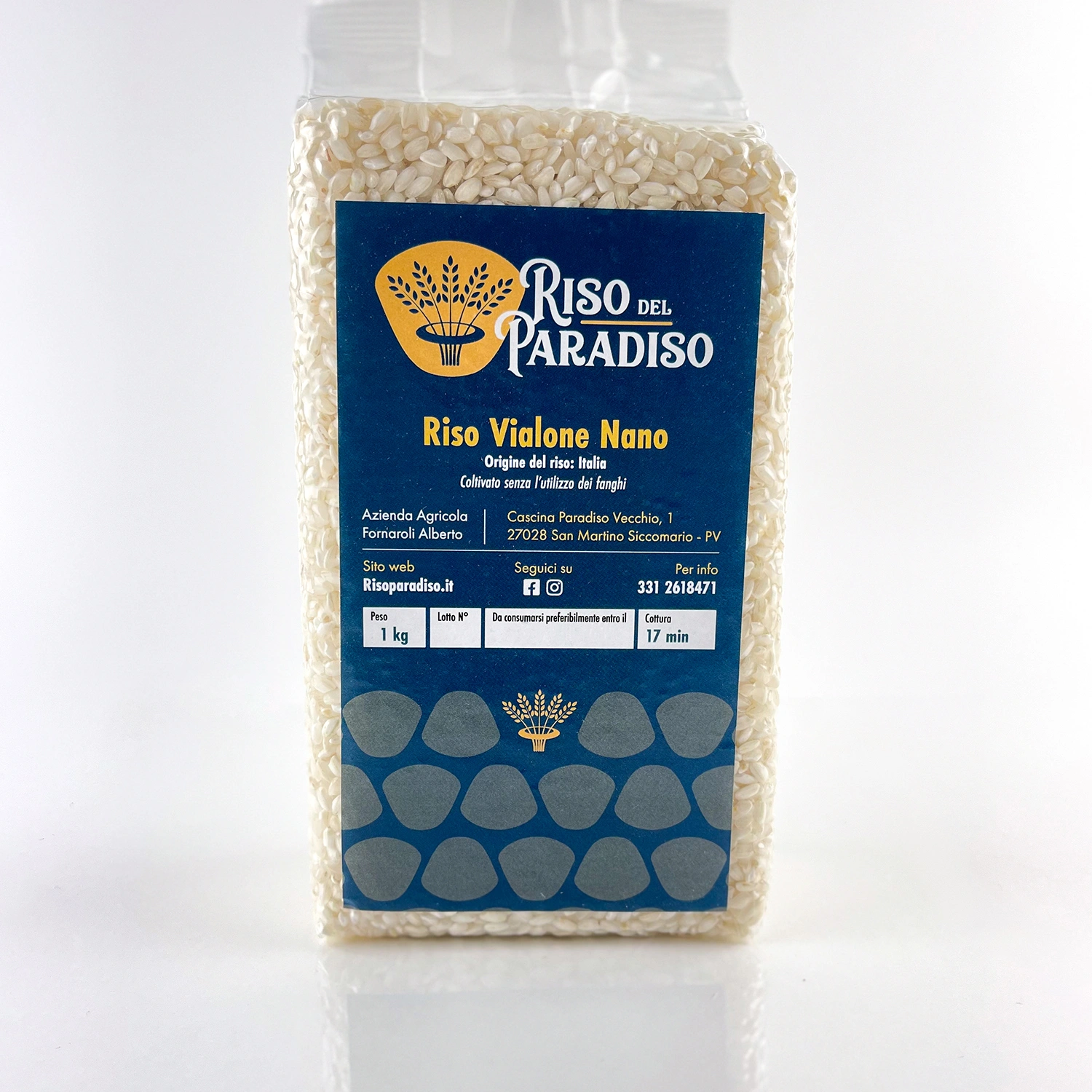 Riso Vialone Nano 1Kg sottovuoto - Riso del paradiso
