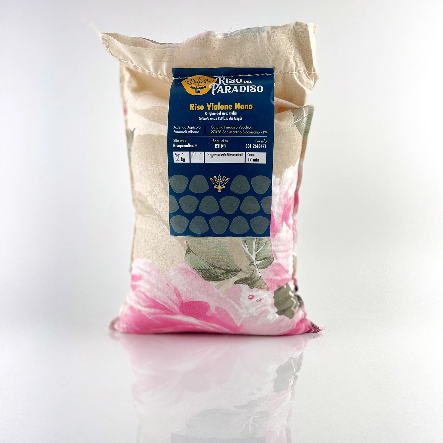 Riso Vialone Nano tela 2kg - Riso del paradiso
