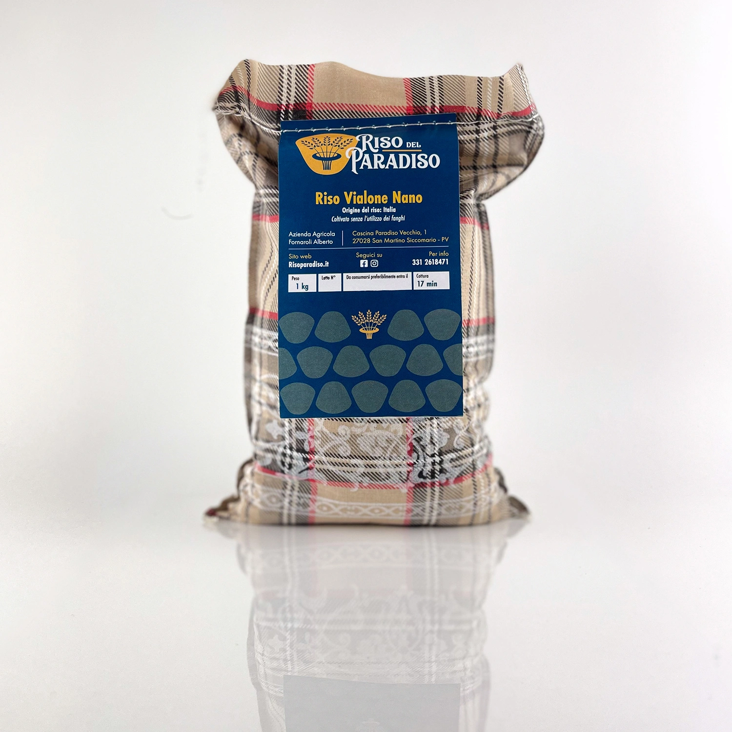 Riso Vialone Nano 1Kg tela - Riso del paradiso